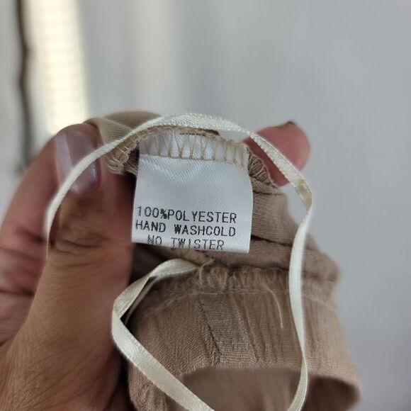 CDC tan strapless jumpsuit - Picture 3 of 8